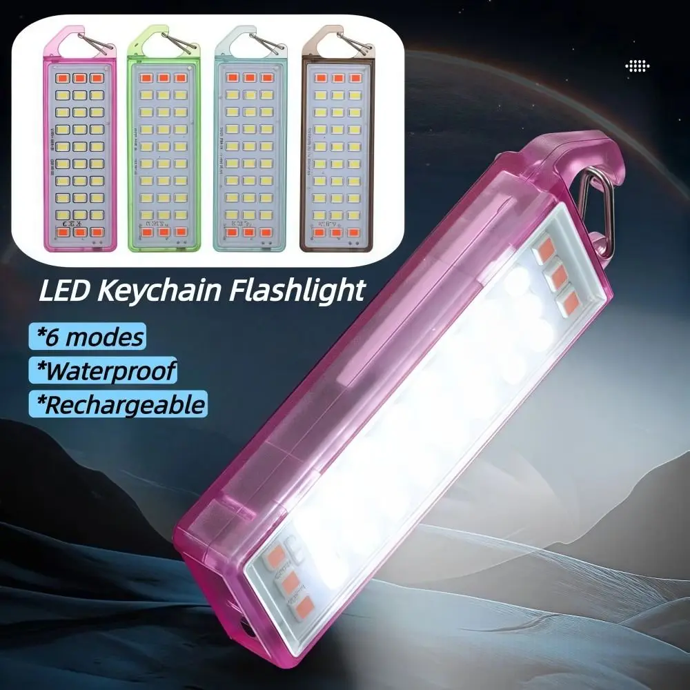 New MINI Keychain Light Portable Rechargeable LED Flashlight Waterproof Multiple Lighting Modes Work Light Night Lighting