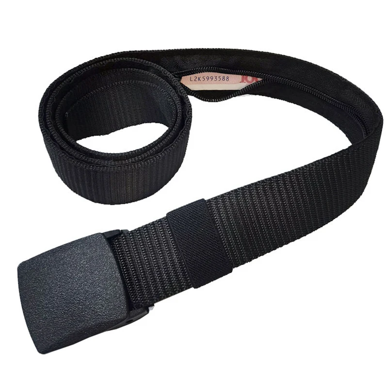 Herren Reise-Diebstahlschutzgürtel Nylon-Hüftgurt mit Reißverschluss Versteckte Geheimgeldtasche Outdoor-Sicherheitsgürtel für den Täglichen Gebrauch 6 Farben – Detail 4