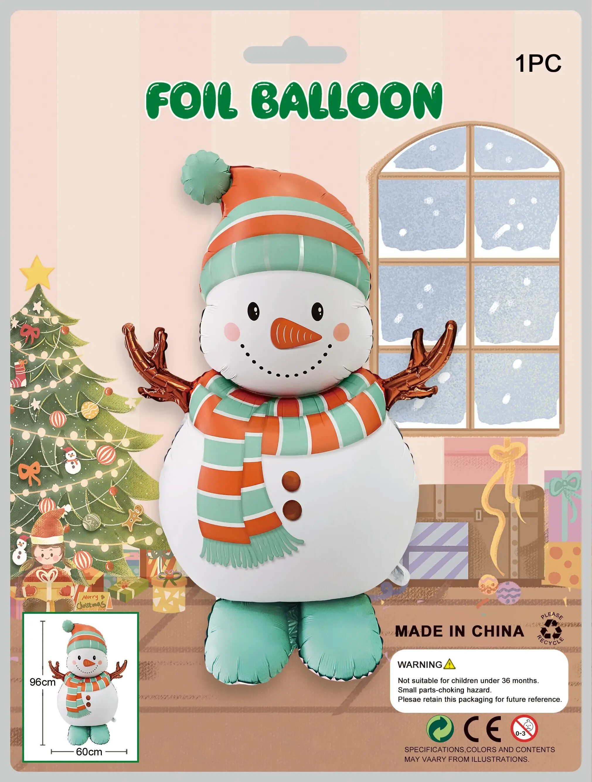 Riesiger Ständer, Sockel, Schneemann, Folienballons, Neujahr, Weihnachtsdekoration, Navidad 2026, Dekor, Partyzubehör