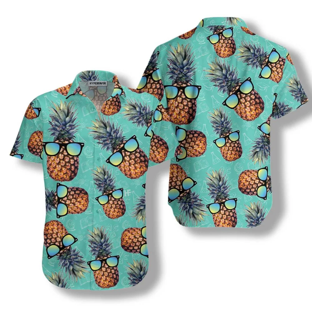 Hawaii Men's Shirts Bowling Alley Race shirt Summer Short Sleeve Oversize Pineapple Tops Vaction Casual Men's Clothing