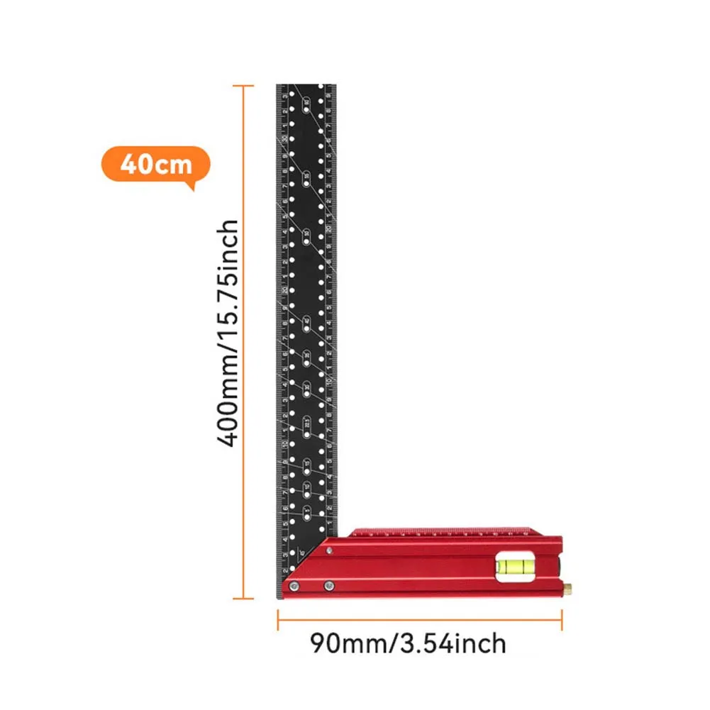 90 درجة مثلث الزاوية اليمنى حاكم الزاوية النجارة قياس سبائك الألومنيوم بمناسبة حاكم مسطرة قياس