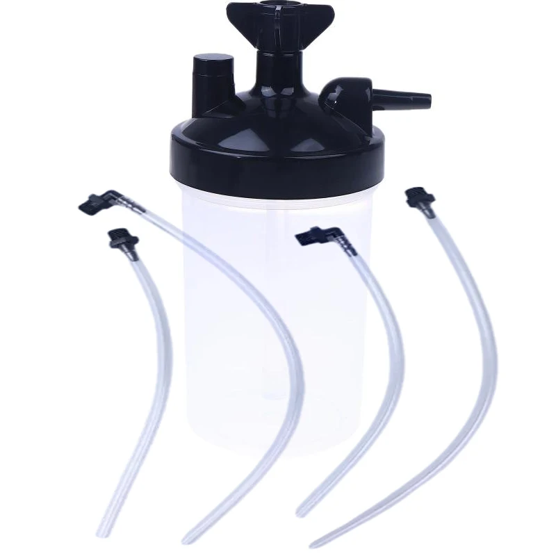 1PCS Oxygen Concentrator Humidifier Bubbler Bottle Humidity For Oxygen Concentrator With Tubing Connector Elbow