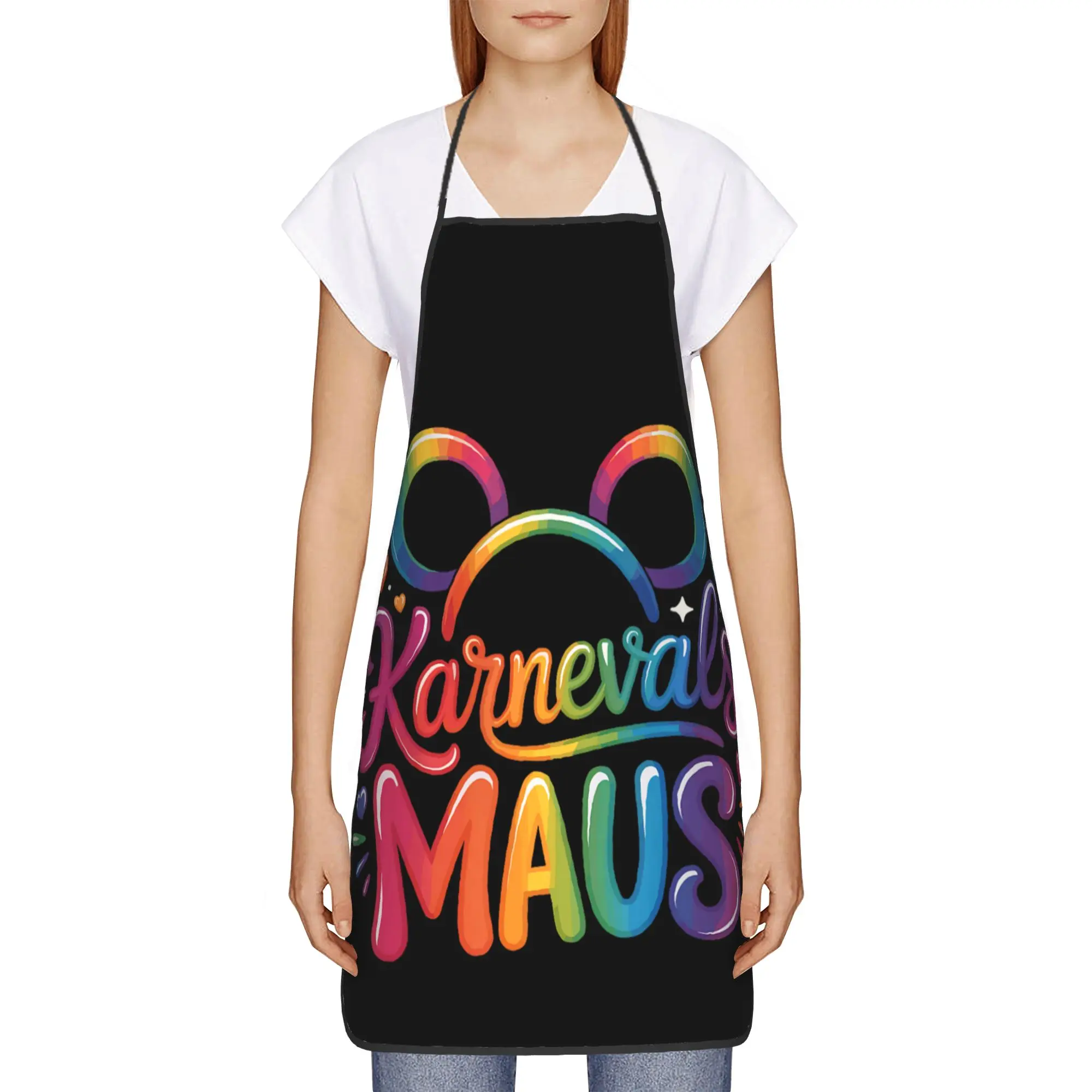 Delantales de Carnaval de Colonia con Diseño de Ratón, Delantales de Cocina de Poliéster para Hombre y Mujer, Delantales de Picnic a la Moda Resistentes al Aceite para Adultos