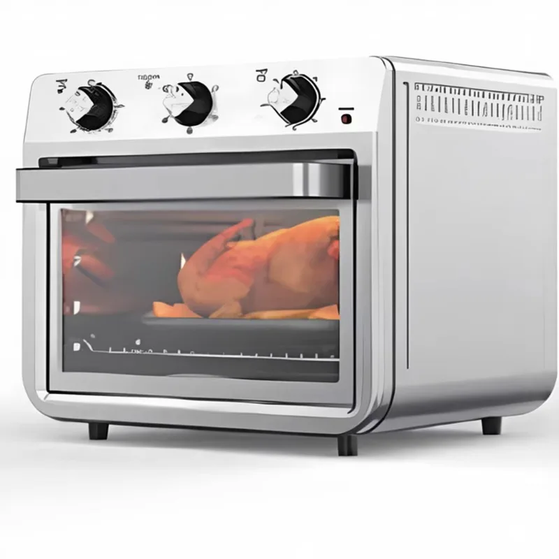 25L Large Family Capacity Digital Air Fryer Oven Stainless Steel Electric Cooker with Clear LED Display for Home Kitchen