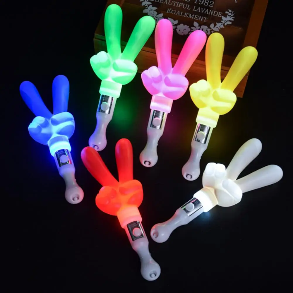 

LED Foam Glow Sticks Finger Shaped Bulk Glow Sticks 3 Lighting Modes Gesture Party Supplies Battery Powered Fluorescent Light Pr