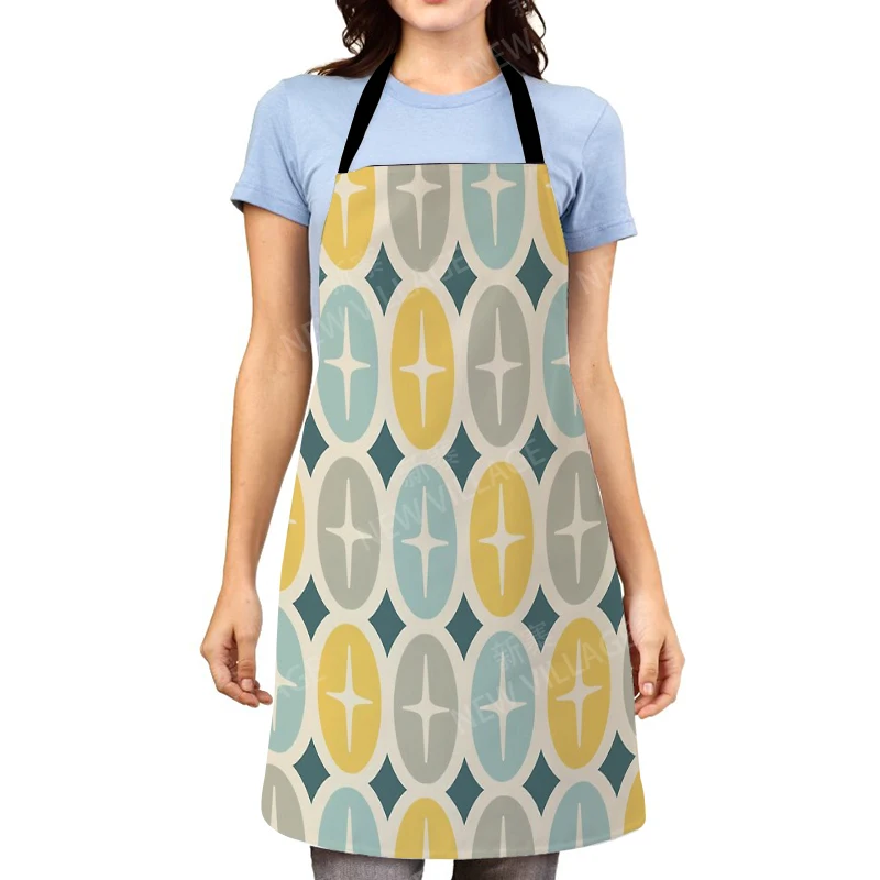 Aesthetic Women kitchen apron kids original Children Waterproof girl fashionable princess waiter work apron oil proof geometry