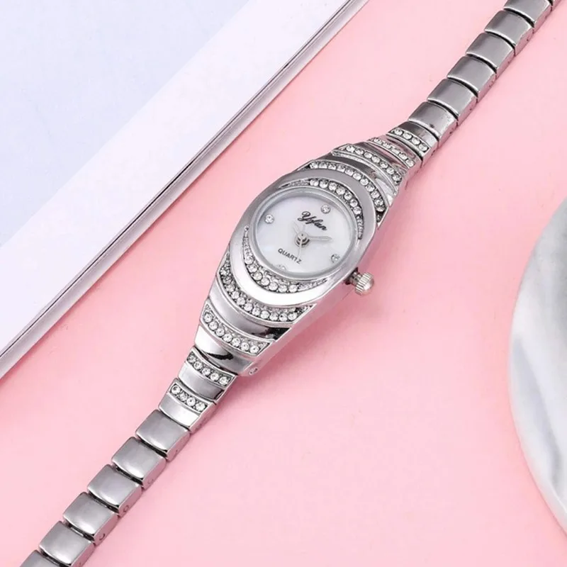 Ladies Quartz Wrist Watches Dress Watch Women Crystal Diamond Watches Gold Silver Clock Women Montre Femme