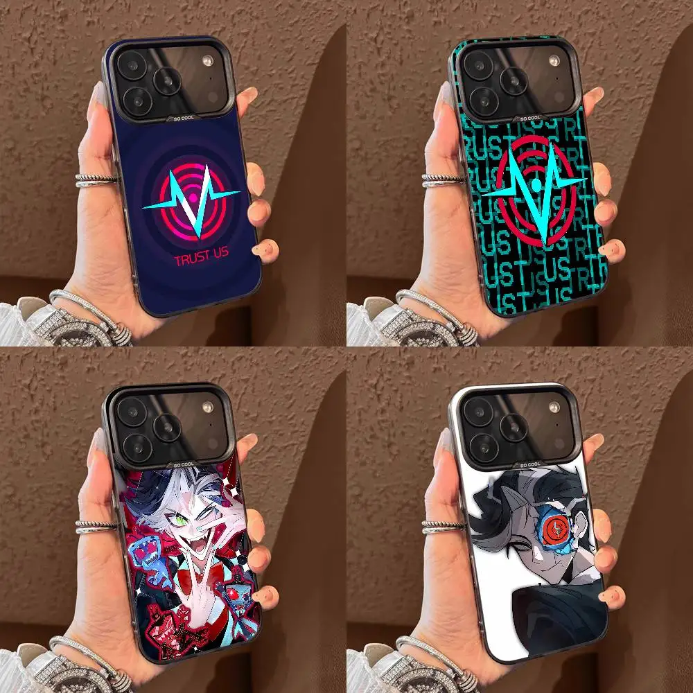 

VOX Trust Us H-HazbinS Phone Case For iPhone 15,17,11,14,13,16,12,E,Max,Plus,Air,Pro,Mini Black Matte Cover