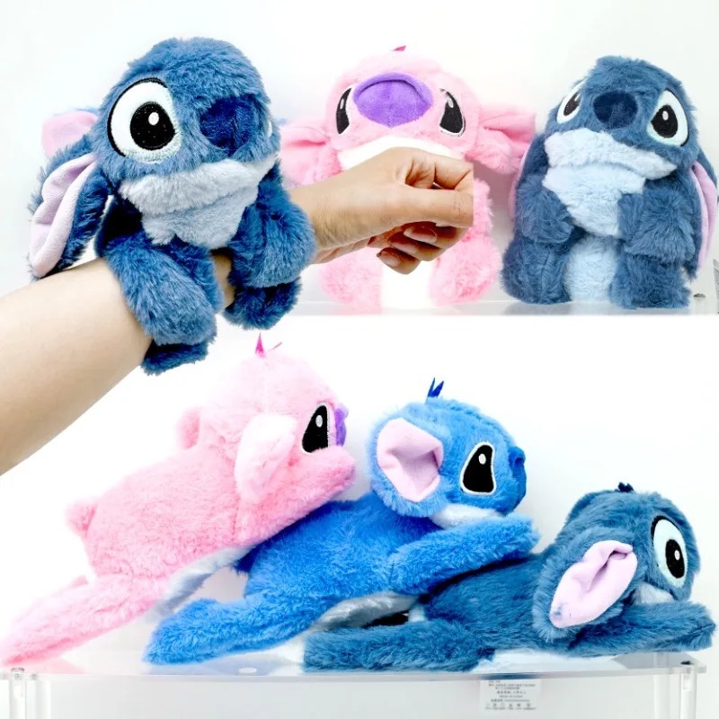  Cute Stitch Plush Toys Fun Cartoon Stitch Slap Bracelet Pink Blue Dark Blue Styles Birthday Present Children's Toys Girls Boys 