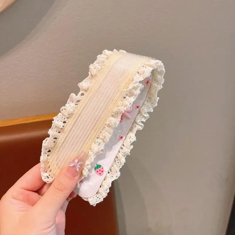 Haarband für Mädchen mit Blumensticker, für gebrochenes Haar und Pony, als Kopfbedeckung zum Gesichtwaschen, Haaraccessoires – Detail 8