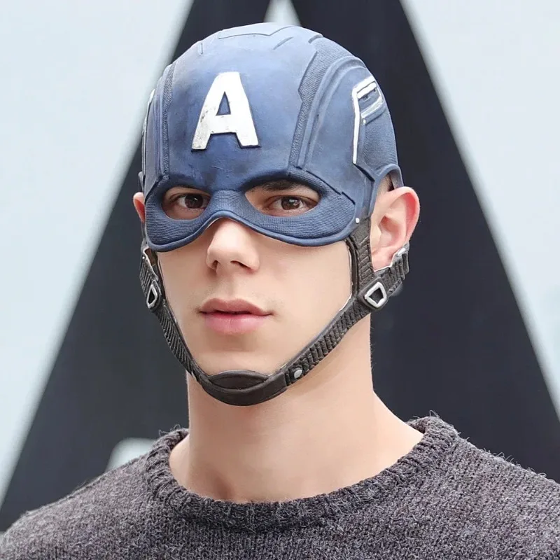 Cosplay Superheld Captain America Civil War CA Masker Steven Rogers Latex Helm Kostuum Themafeest Anime Show Props