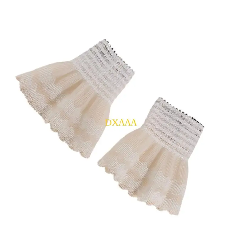 

DXAA съемные искусственные рукава, многослойные манжеты с рюшами на запястьях эластичный браслет перчатки без пальцев для