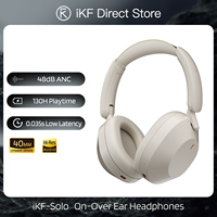 iKF-Solo Wireless Headphones Bluetooth 5.4 Active Noise Cancelling Earphone Low Latency Gaming headsets Hi-Res 130h Playtime