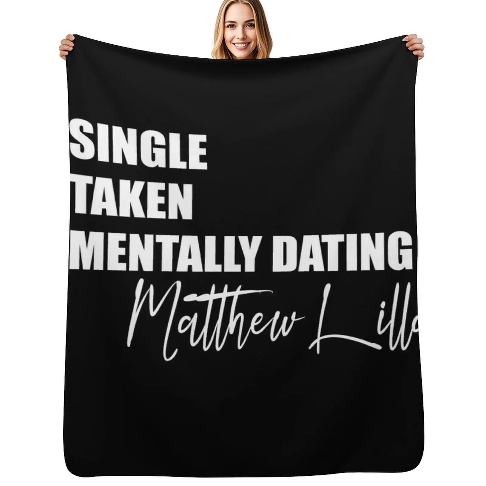 Mentally Dating Matthew Lillard Throw Blanket Compact Warm Blanket for Car Road Trip