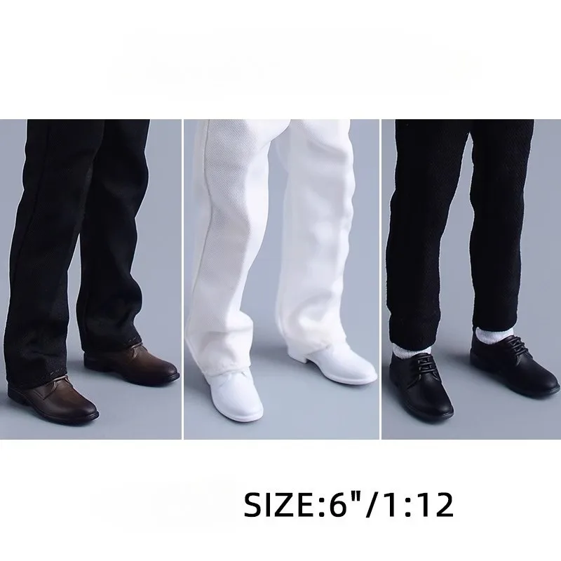 Vorverkauf 1/12 Skala Männliche Formelle Kleidung Business Pu-leder Schuhe Feste Schuhe Modell Fit 6'' Action-figuren Körper Puppen Zubehör