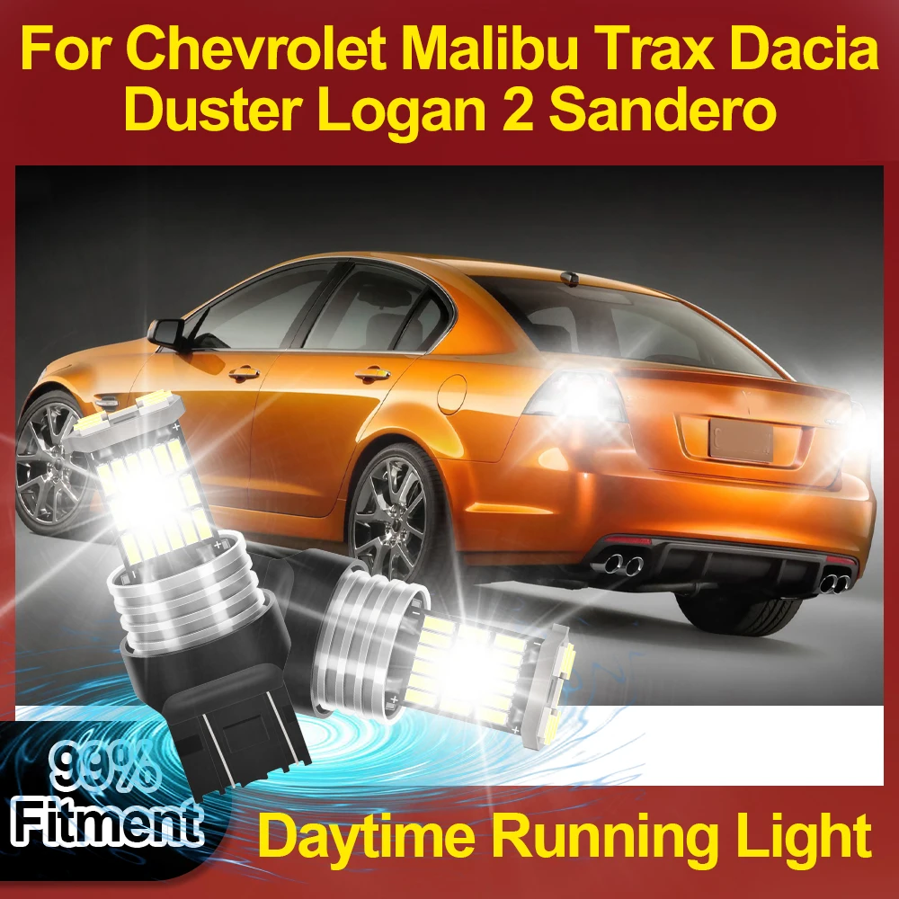 

7443 W21/5W T20 Super Bright Daytime Running Light 3400LM Plug And Play For Chevrolet Malibu Trax Dacia Duster Logan 2 Sandero