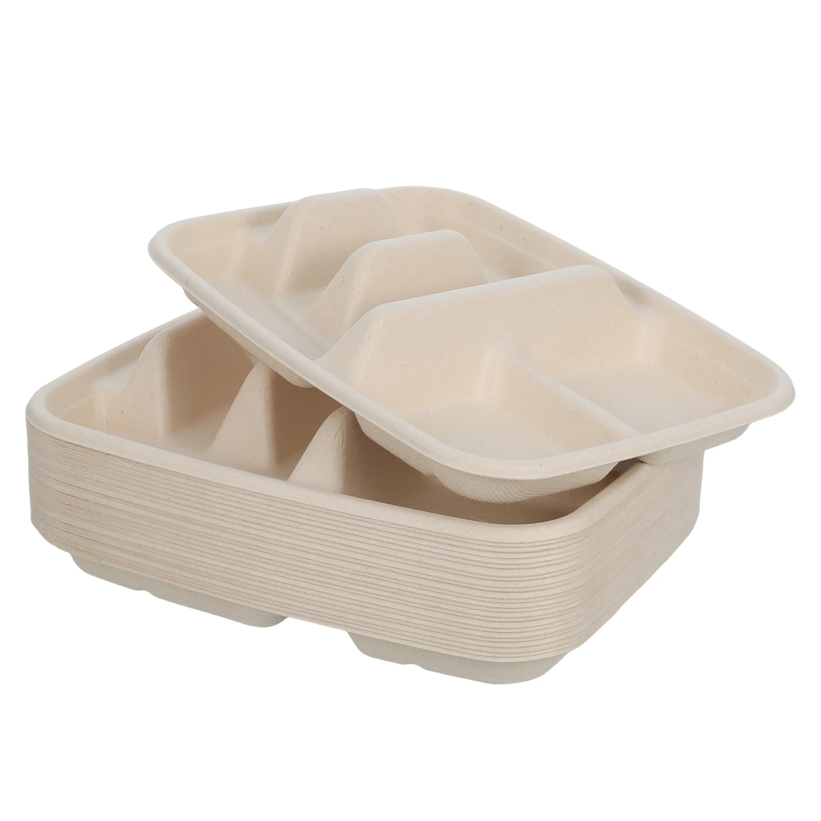 

25pcs Disposable Taco Holders Pulp Fiber Plates With Dividers Fiesta Tortilla Tray Stand Mexican Serving Sets Divider Design