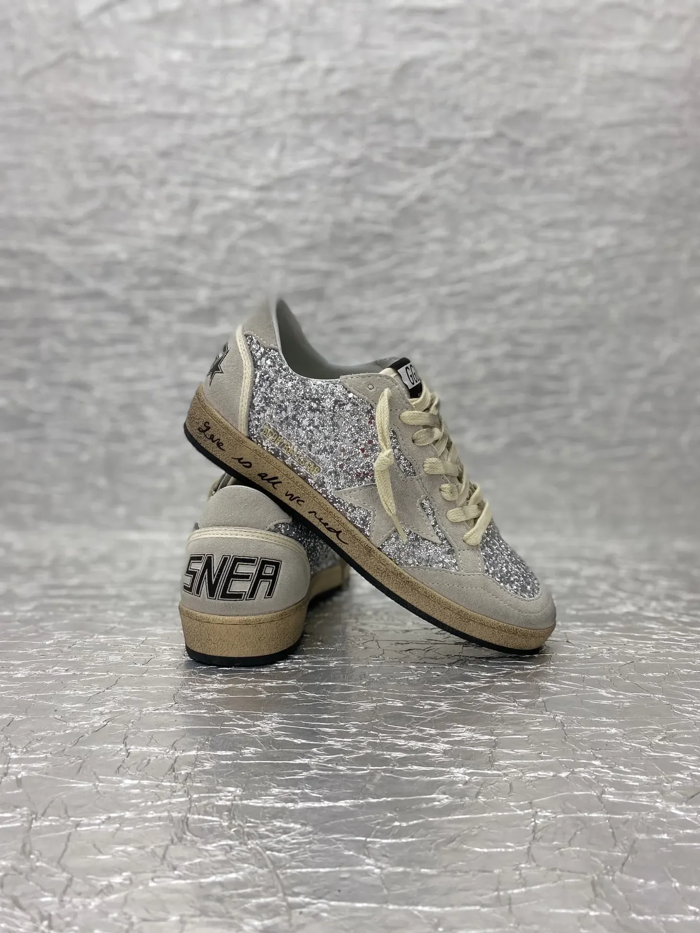 Luxury IT Classical Star Shoes Designer Women&men Sneakers Silver Glitter Leopard Suede nappa Leather Graffiti Star Style Shoe