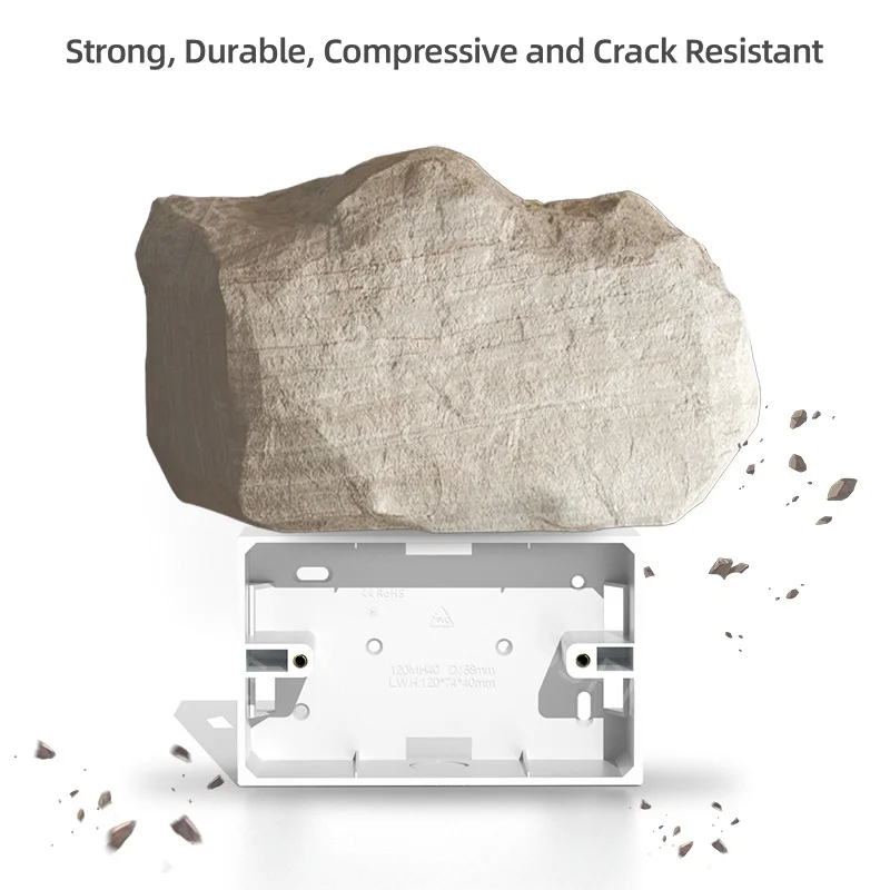 

PSSRISE AU US Mexico 118 Тип 118 Накладная розетка-выключатель, универсальная нижняя коробка, утолщенный материал, универсальная двухместная соединительная коробка