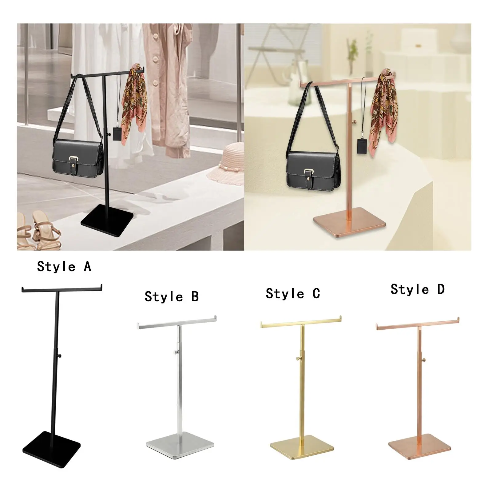 

Purse Display Rack Necklace Organizer Rack for Fashion Accessories Scarves