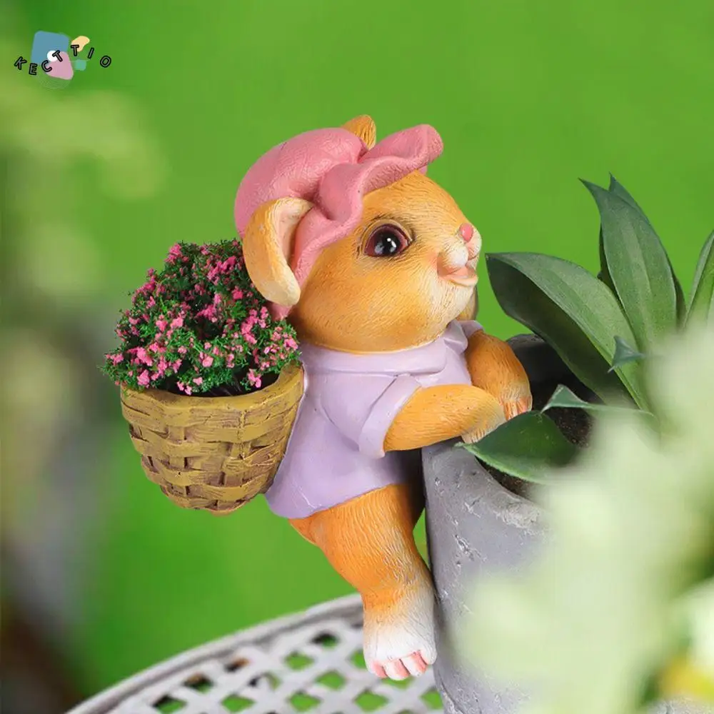 

Creative Animal Flower Pot Hanging Ornament Mini Kawaii Flower Pot Hugger Figurine Durable Light Luxury