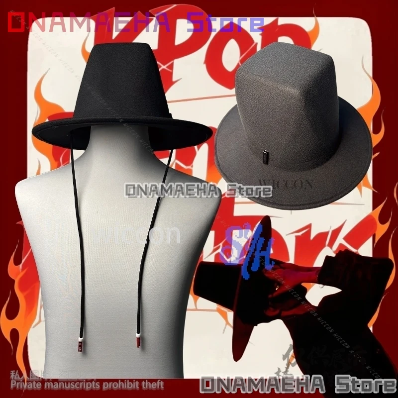 

Kpop Demon Idol Stage Anime Sajaboy Jinu Cosplay Handsome Vampire Hat Black Halloween Party Goth DIY Headwear Cos코스프레-