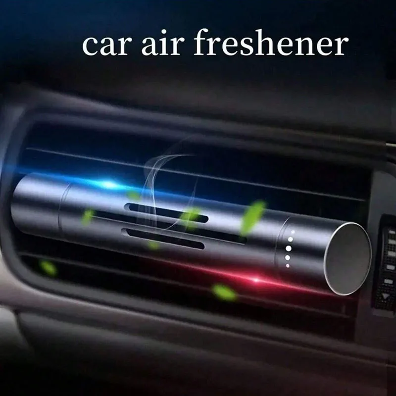 Car air freshener air outlet clip, scent diffuser, including diffuser stick, compact solid incense for men and women, suitable f