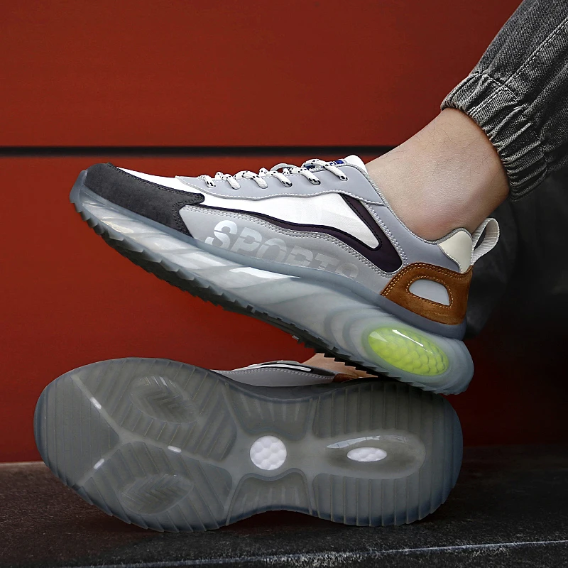 

Men Trendy Sneakers Fashionable Running Shoes Casual Sports Footwears Colorful TPU+Popcorn Sole Model