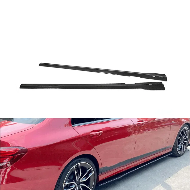 Carbon Fiber W213 E63 Car Side Skirts for Mercedes Benz E350 E450 E63 AMG Sport Sedan 2016- 2022 Car Extensio Rocker Panels Lip