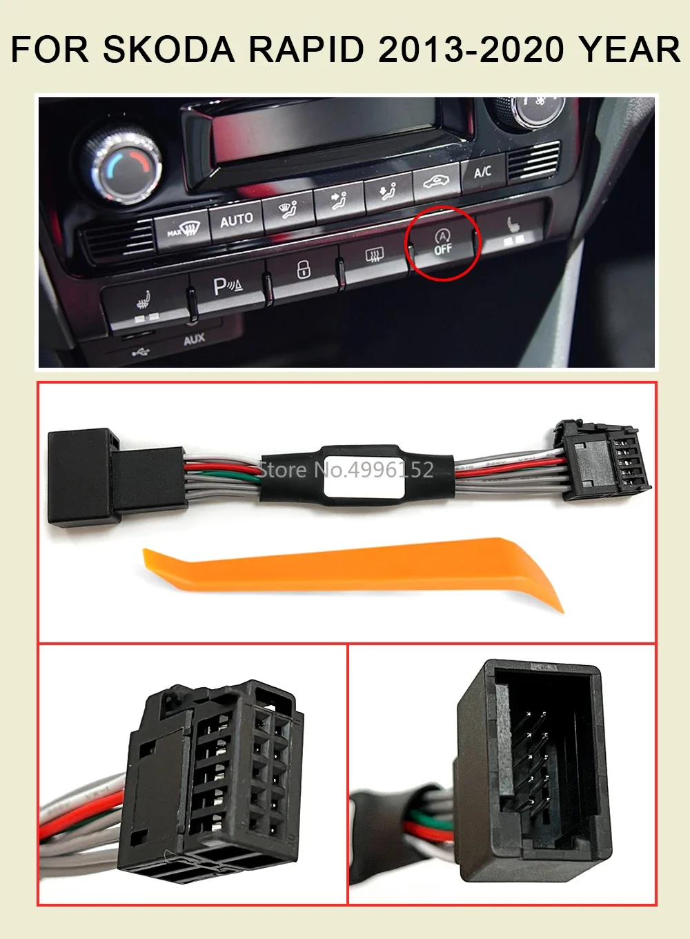 For Skoda Rapid 2013-2020 Car Auto Start & Stop Canceller Automatic Stop Start Engine Eliminator Device Plug Disable Cable