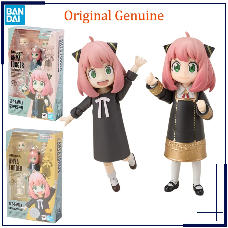 

Original Genuine S.H.Figuarts ANYA FORGER UNIFORM Ver. Bandai Anime Model Toys Action Figure Gifts Collectible Ornaments Kids
