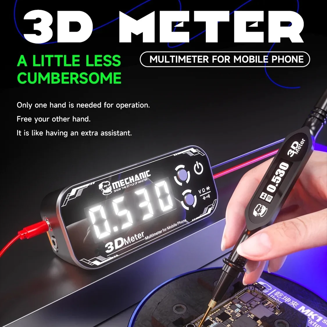 Original MECHANIC Detective 3.0 Multimeter 3D Meter High-precision Measurement with Three Screen Digital Display Repair Tools