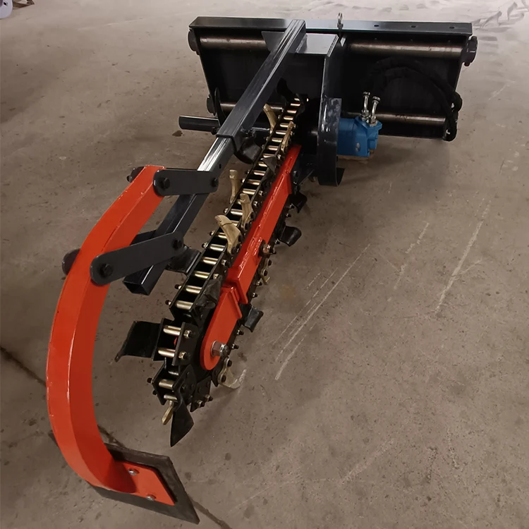 Heavy Work Industry Trencher 1200mm Ditching Depth Farm Trenching Digging Machine Chain Trencher for Skid Steer Excavator Using