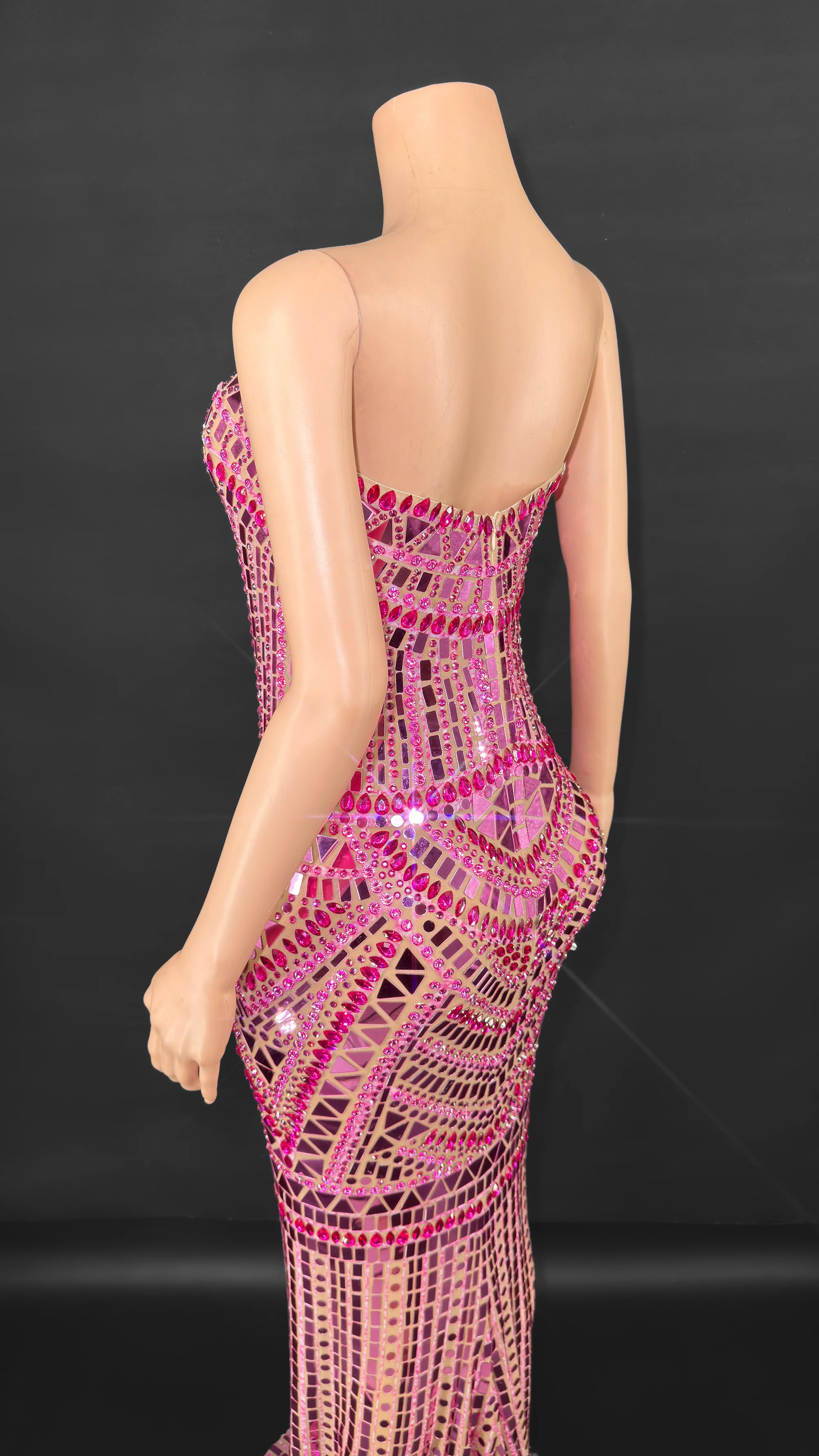 ZD 2025 스팽글 드레스 여성 우아한 파티 이브닝 패션 바디콘 클럽 드레스