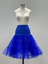 Women Organza Tutu Skirt Adult Vintage Lolita Petticoat Fancy Ballet Dancewear Party Costume Ball Gown Short Skirt Crinoline