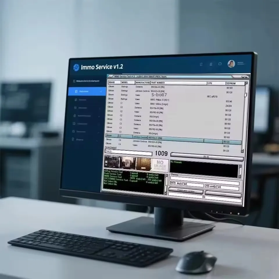 Car Repair Software IMMO Service Tool V1.2 Key Pin Code Calculator BSI VDO Dashboard off Virgin EPROM Support for 2017 Models