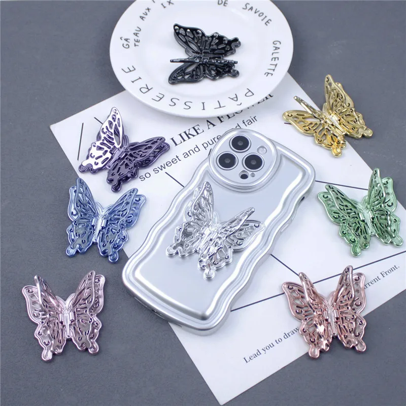 

Folding Butterfly Mobile Phone Holder Stand Anti-Fall Lazy Finger Ring Bracket Grip For IPhone 14 15 Samsung Foldable Hoder