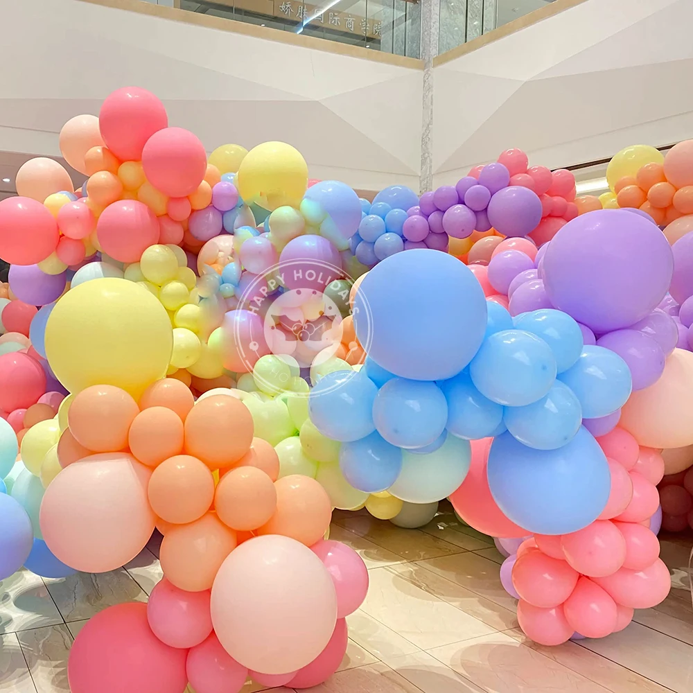 

New Macaron Balloon Thickened Multicolored Latex Balloons Wedding Background Birthday Party Opening Ceremony Anniversary Layout