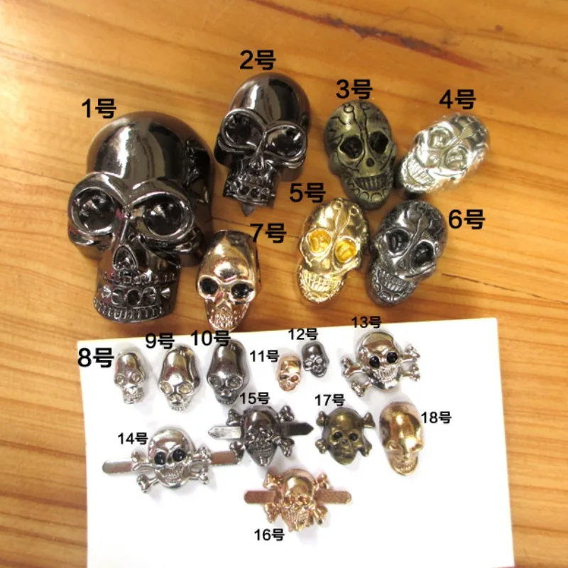 DIY Clip Rivets Skull Ghost Rivets Screwback Punk Studs Leather Craft Bag Belt Garment Hat Shoes Decoration