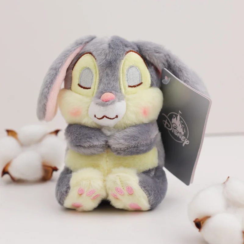 Disney 14cm Thumper Bambi Keychains Plush Doll Bag Pendant Cute Cartoon Anime Toys Tokyo Bunny Plushies Birthday Gifts For Girl