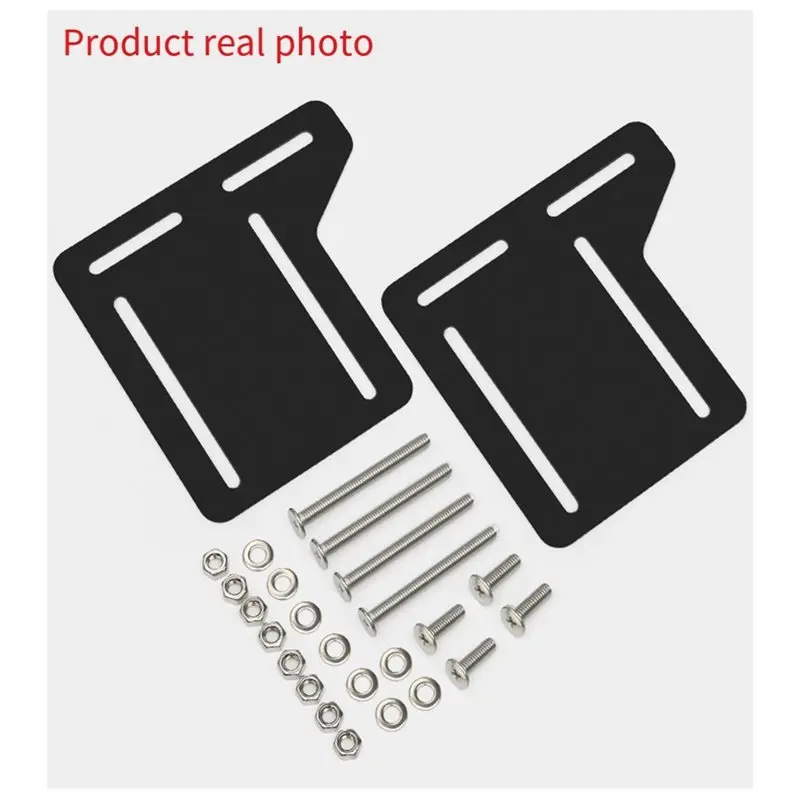 IALJ-Extra Heavy Duty Bed Frame Brackets Adapter 2Pcs For Headboard Modification Plate With Hardware