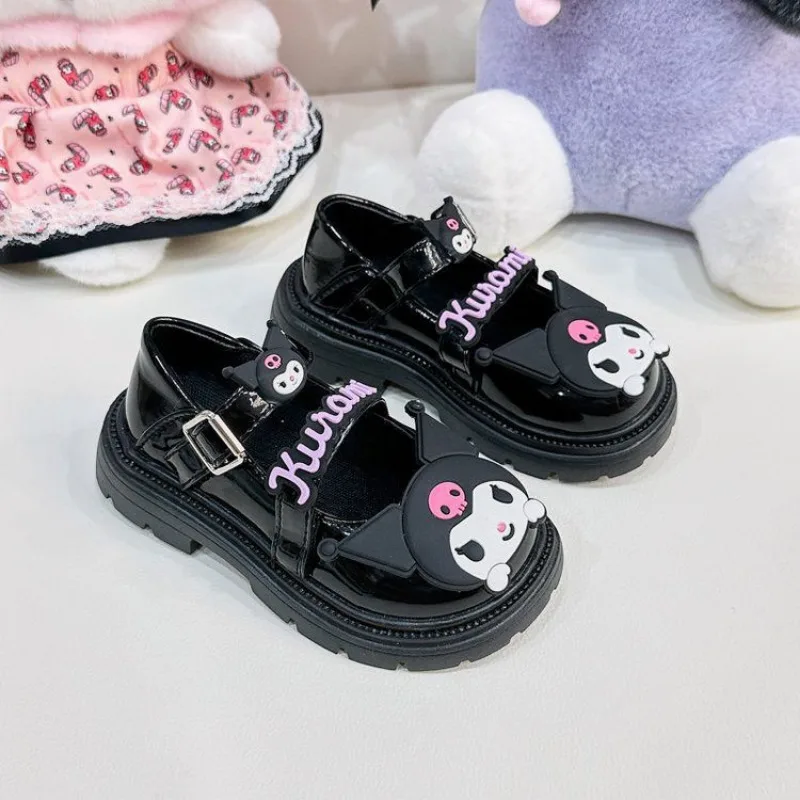 Spring Autumn Anime Kawaii Sanrio Ins Board Shoes Cute Cartoon Fashion Princess Leather Y2k Sneakers Sweet Toys for Kids