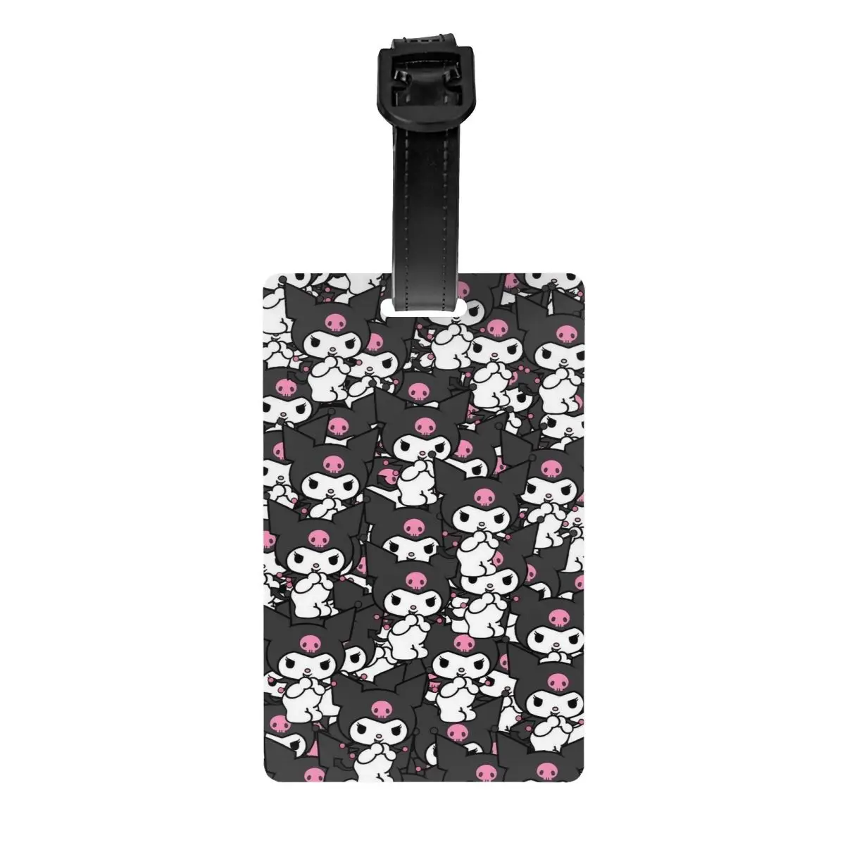 Etichette per bagagli Kawaii Sanrio Kuromi Cartoon Gel Holder etichette per imbarco bagagli ID indirizzo Holder etichetta per bagaglio per uomo viaggio portatile