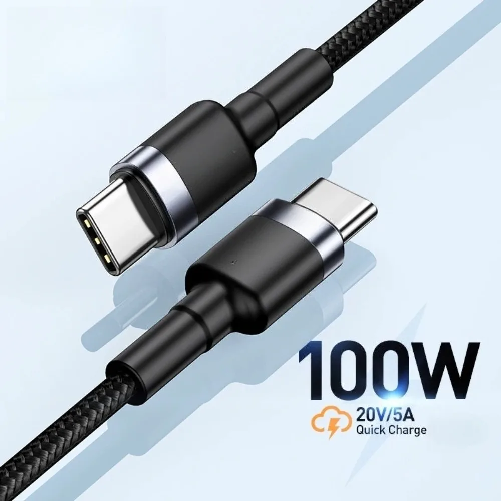 USB Type C to USB C data cable and fast charging charger cable, suitable for Xiaomi and Samsung Type-C data cables