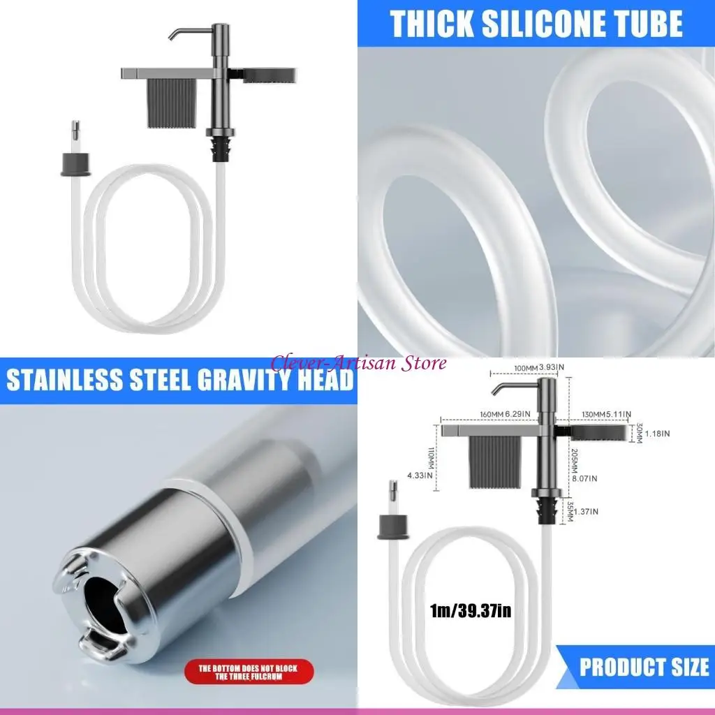 

E06B Practical ABS Soap Dispenser with Extended Reach for Convenient Use in Kitchens Bathrooms and Public Restrooms