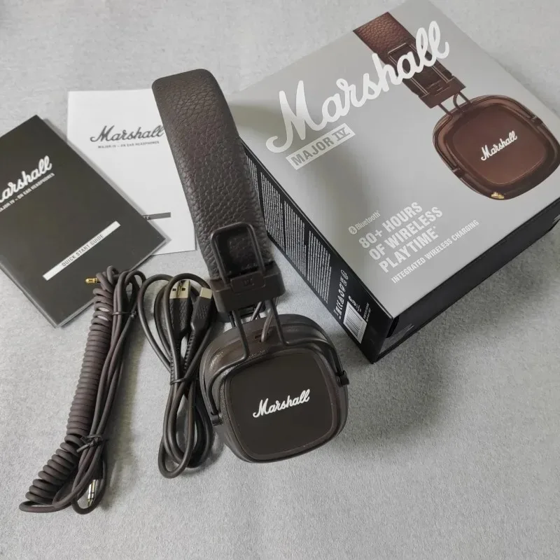 Marshall Major IV 4 Bluetooth Headphones Deep Bass/Ergonomic Design/80+ Hours Playtime Earphone Foldable Sports Wireless Headset