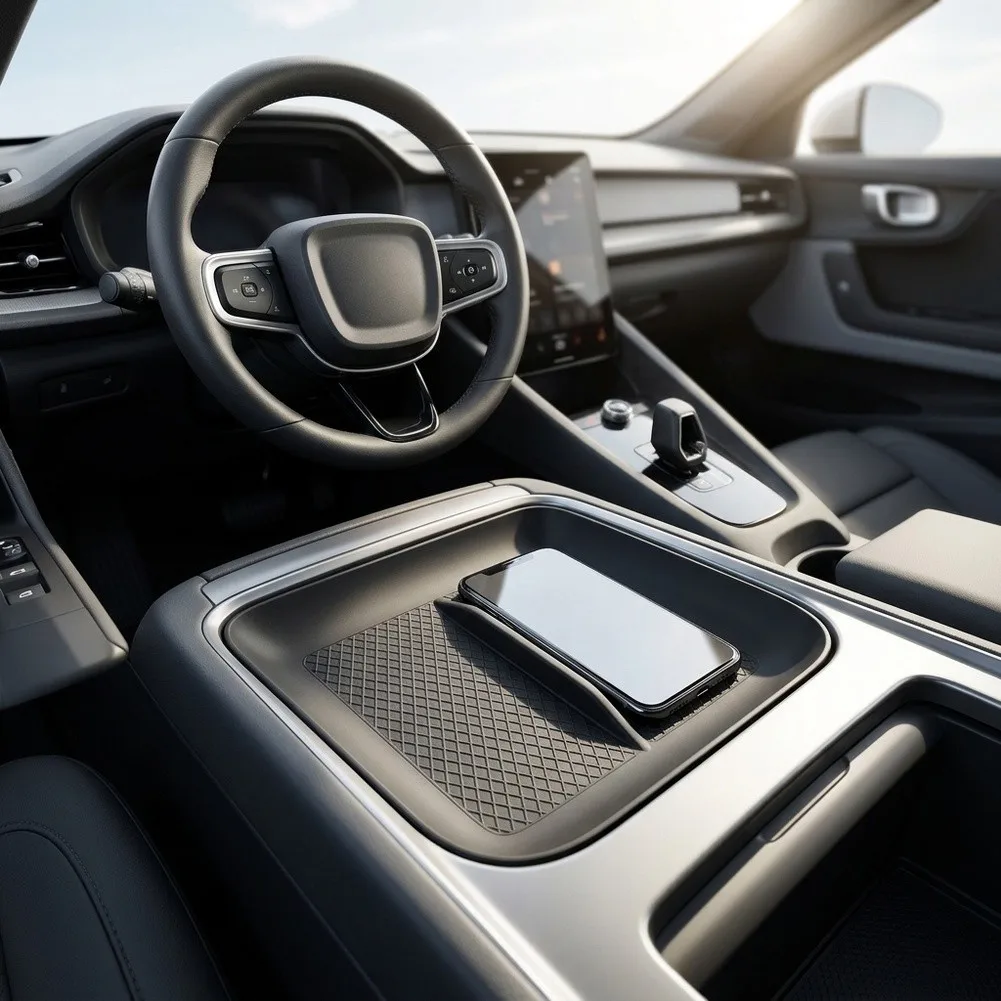 For Hot Summer Driving Centre Console Mat Non-slip Phone Holder Heat Resistant Material Optimized Thickness Design
