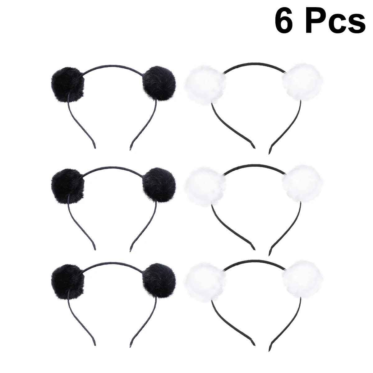 

6 PCS Girl Ball Headband Child Kids Headbands Girls Sports Hair Accessory Pompon