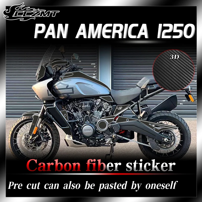 

For Harley-Davidson Pan American 1250ADV stickers car 3D carbon fiber protective stickers paint surface transparent film