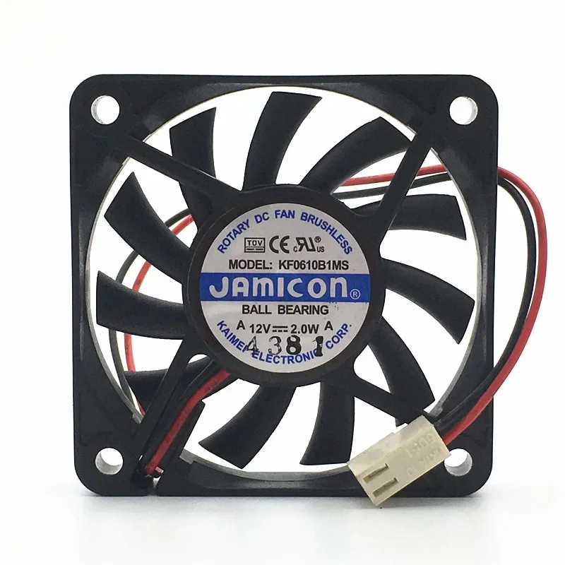 JAMICON KF0610B1MS DC 12V 2.0W 60x60x10mm 2-Wire Server Cooling Fan